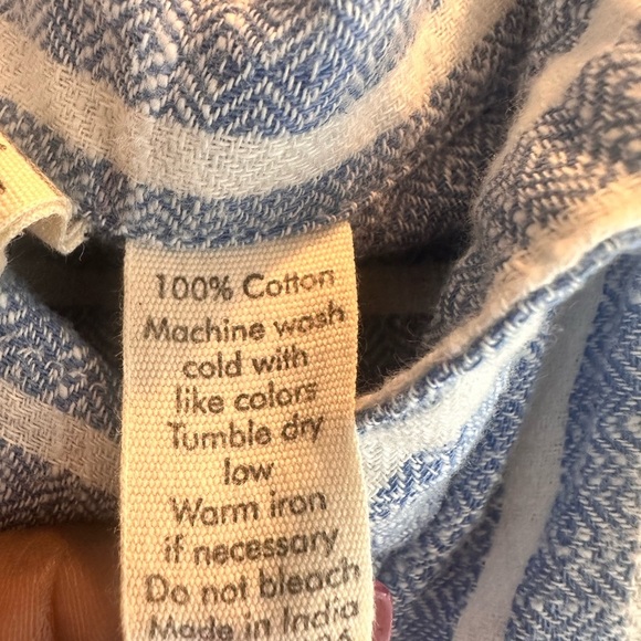 Japna Striped high low casual drawstring dress w pockets size Small - Picture 9 of 9